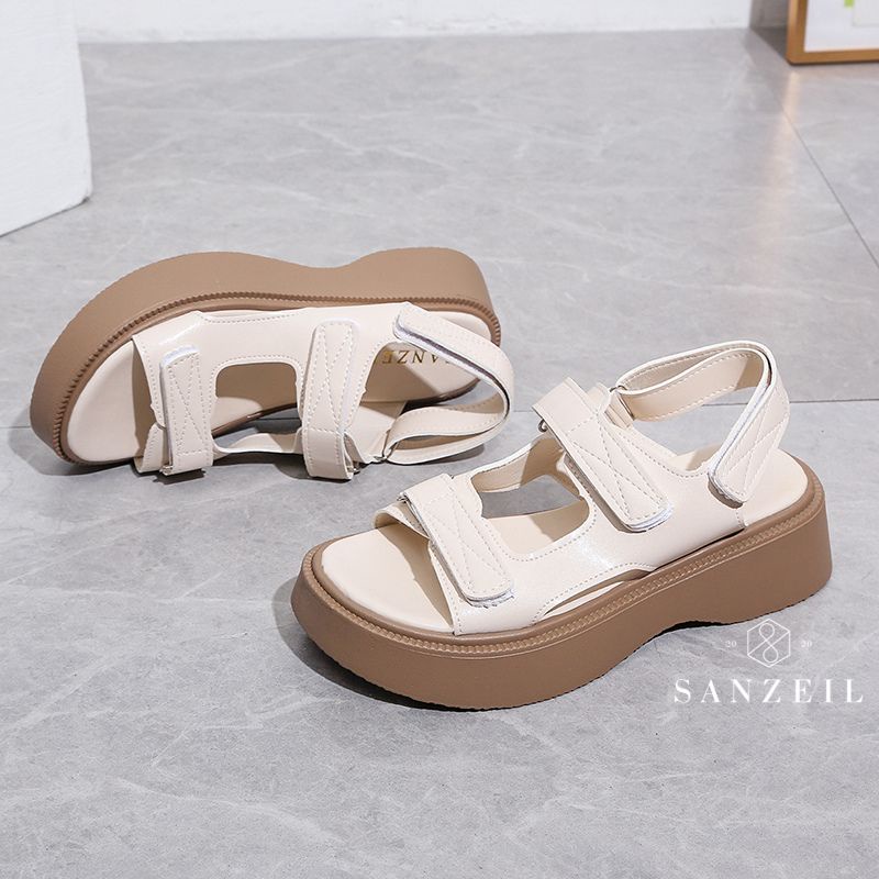 14430 Sanzeil Wina - Sandal Tali Wedges Wanita Premium Sandal Tali Korean Fashion Wanita Terbaru