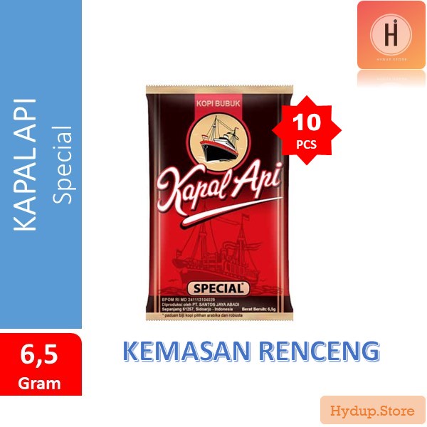 

Kopi Hitam Kapal Api Sachset Kecil Renceng Isi 10 Kemasan 6,5 Gr