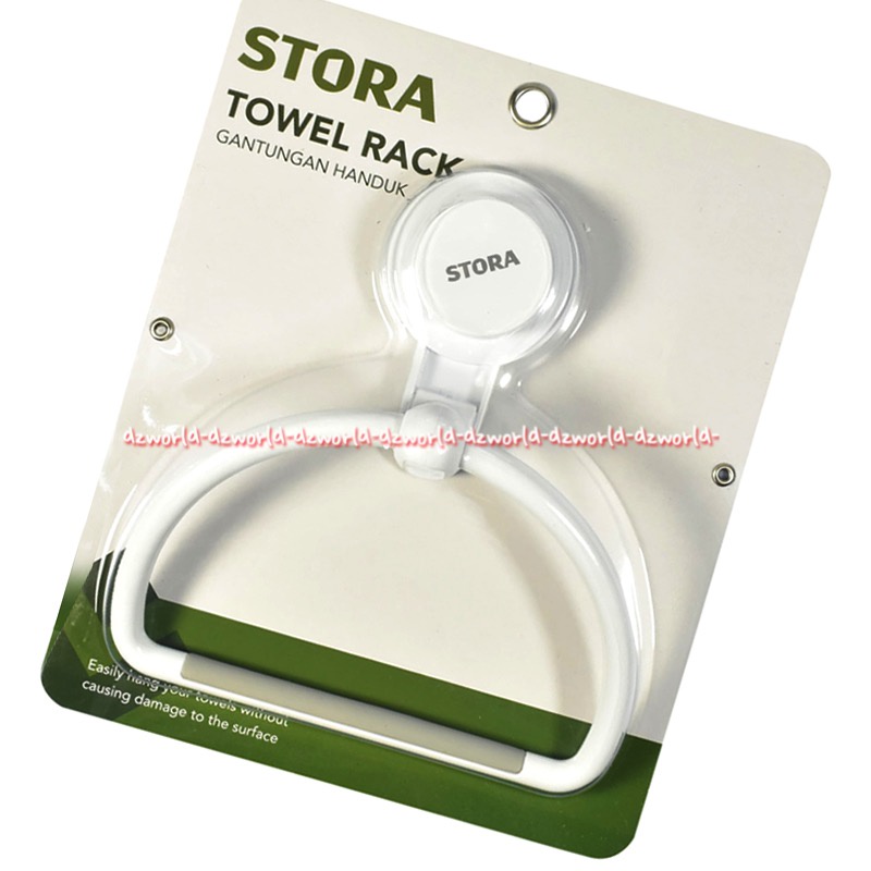 Stora Towel Rack Plastic Gantungan Handuk Model Klep Lem Knop Bahan Plastik Putih Mudah Ditempel Gantung Handuk Mandi