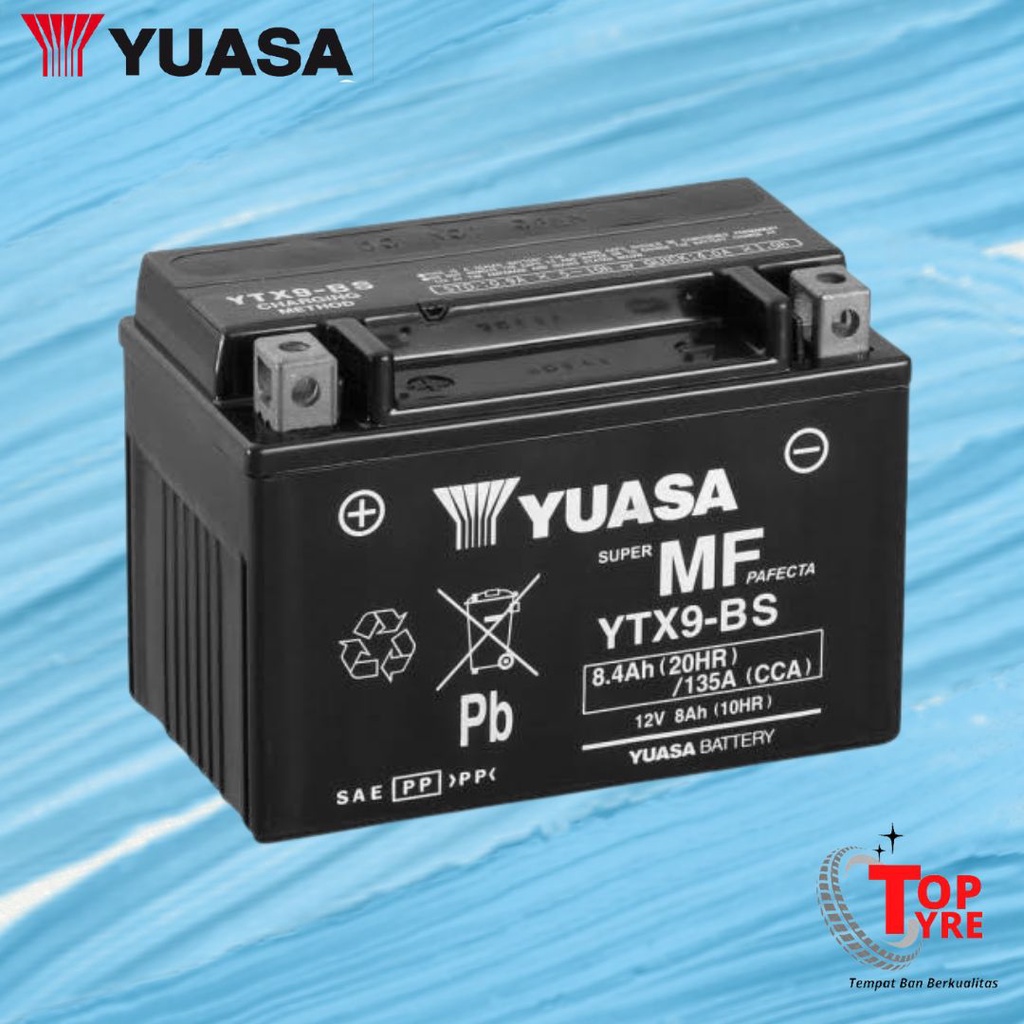 ACCU YUASA YTX9-BS // ACCU KERING // ACCU MOTOR NINJA 250
