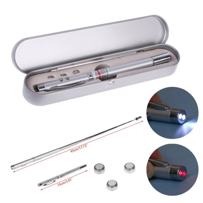 barokahgamis BEST PULPEN MULTIFUNGSI 5 IN 1 / PULPEN SENTER LASER STICK DAN MAGNET