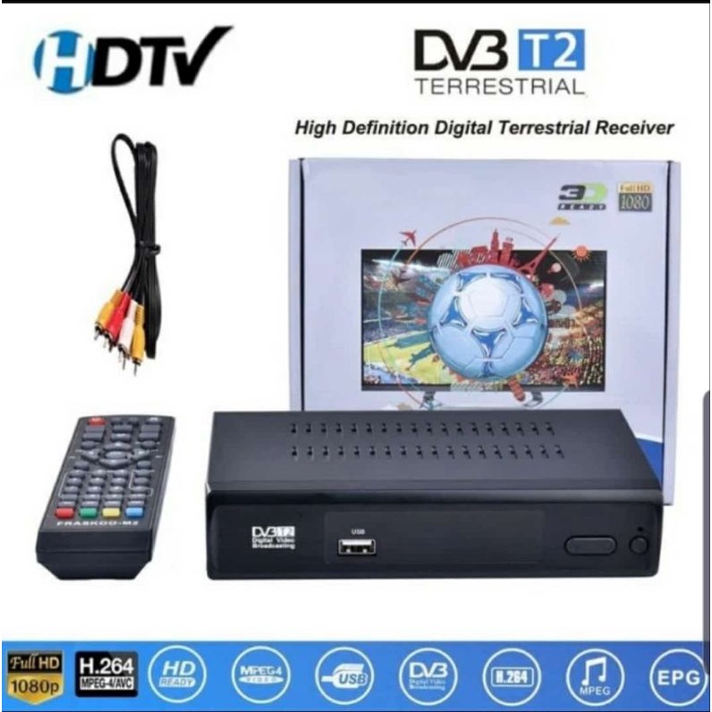 STB TV Digital Super HDTV Set Top Box DVB T2 Receiver Full HD Wifi Dongle Youtube