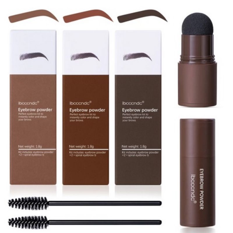 NS Ibcccndc Eyebrow powder Cetakan Alis Instan Bedak Alis Eyebrow Powder Eyebrow