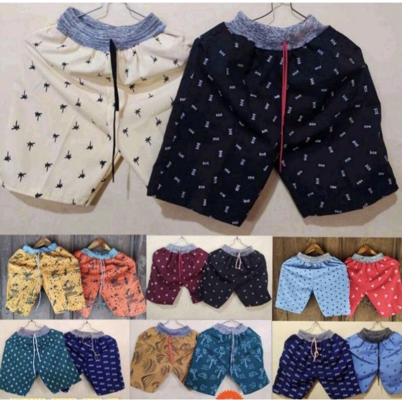 TERSENYUM KAU DEK!! (PROMO 100 RB DAPAT 10) Celana Pendek Anak Laki-Laki Motif Usia 2-12 Tahun COD