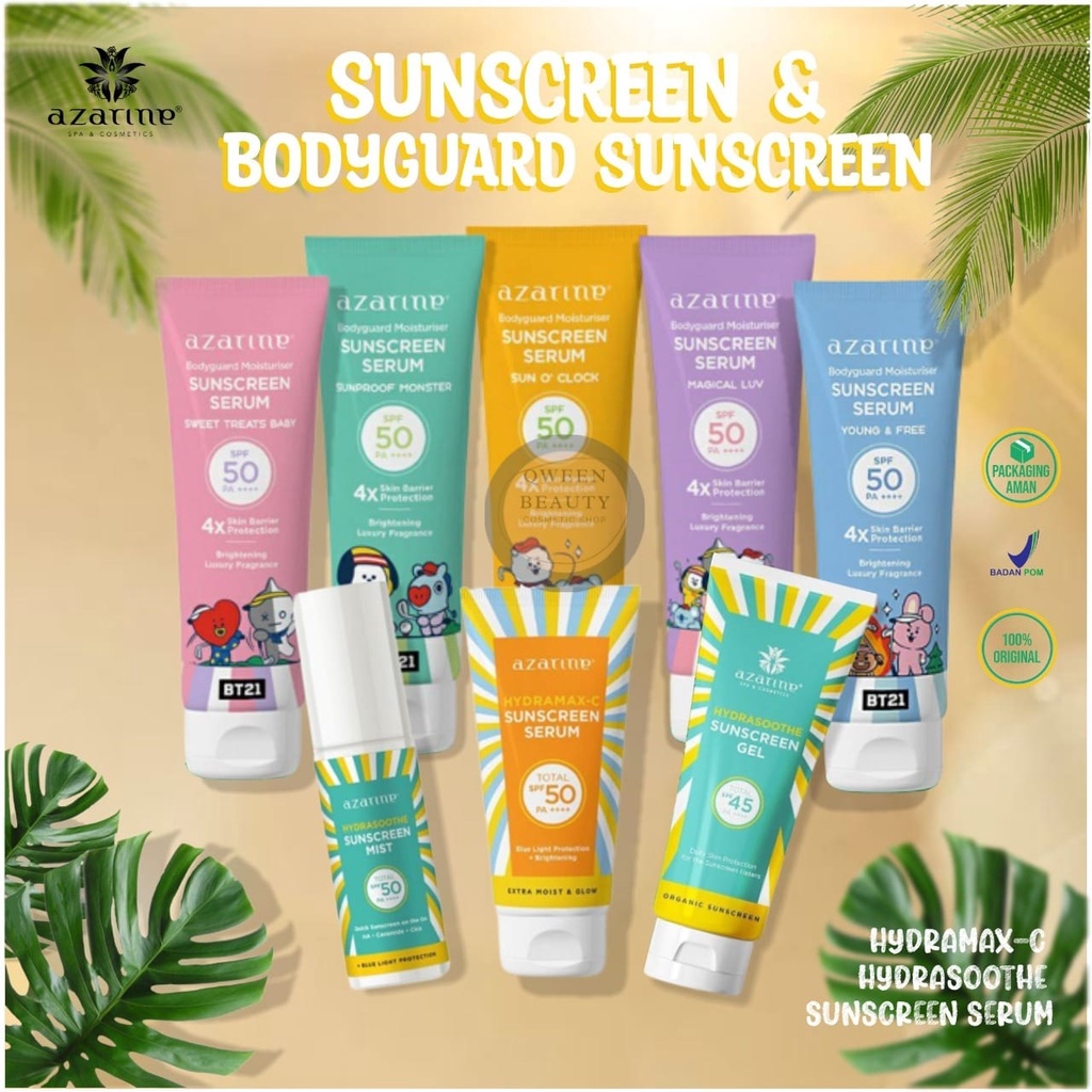 Jual AZARINE SUNSCREEN Hydrasoothe Gel SPF45++ HydramaxC Serum SPF