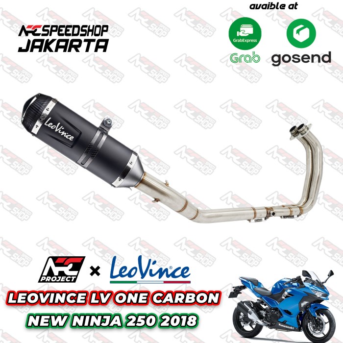 Knalpot Leovince Orizz Carbon Header Stainless Arc Ninja 250Fi 2018 #Original