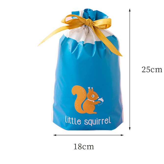 ⭐️𝐈𝐇𝐒 𝟗𝟎𝟒 𝐋𝐚𝐦𝐩𝐮𝐧𝐠⭐️Tas Serut Plastik Tas Make Up Travel Hadiah Souvenil Little Squirrel Serbaguna