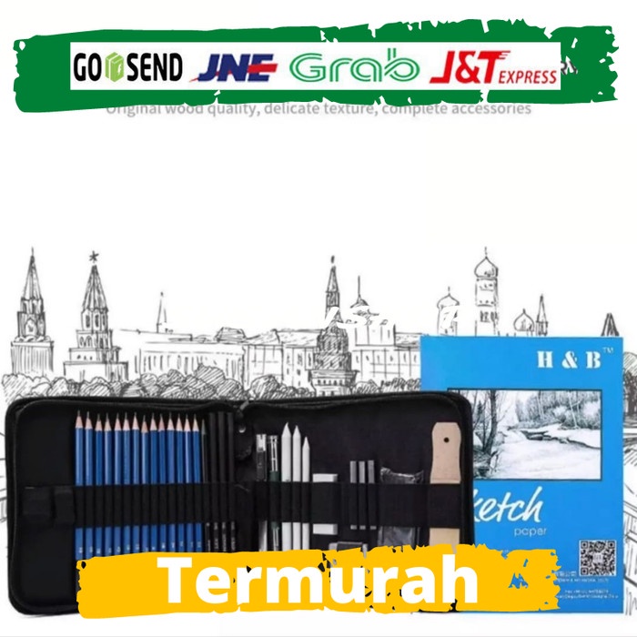 

Terlaris ✨ -33 Pcs Pensil Sketsa Sketching Pencil Set Art- 2.1.23
