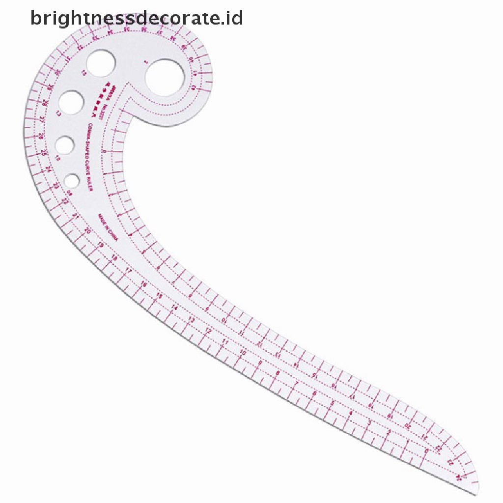 [Birth] Penggaris Jahitan French Curve Plastik Multi Fungsi Penggaris Kurva Mudah Untuk Knitters [ID]