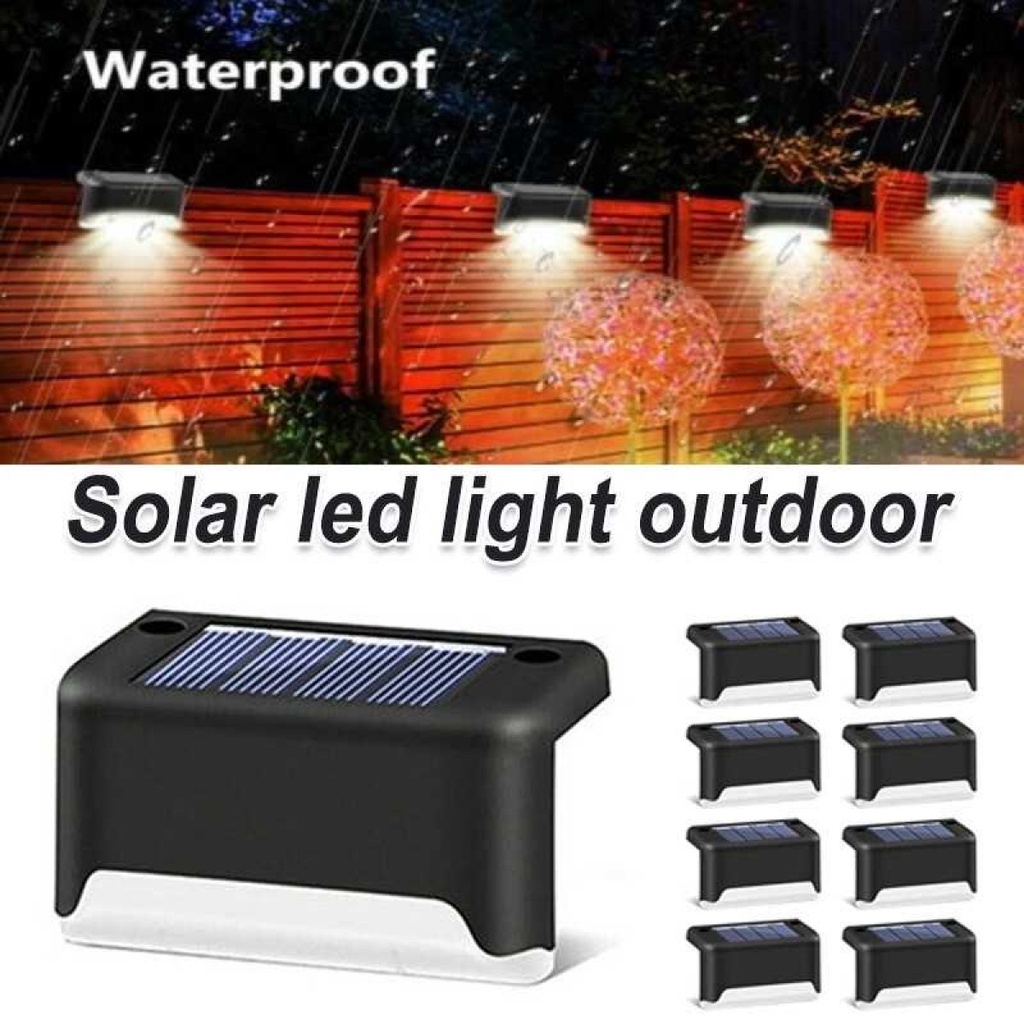 Lampu Solar Hias Taman Tangga Outdoor Pagar IP55 Cool White 8Pcs