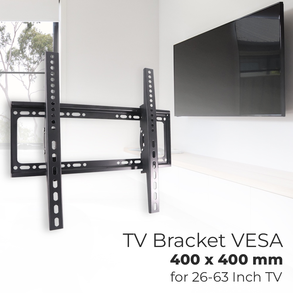 North Bayou TV Bracket Adjustable VESA 400 x 400 mm for 26-63 Inch TV - RM-005 - Black
