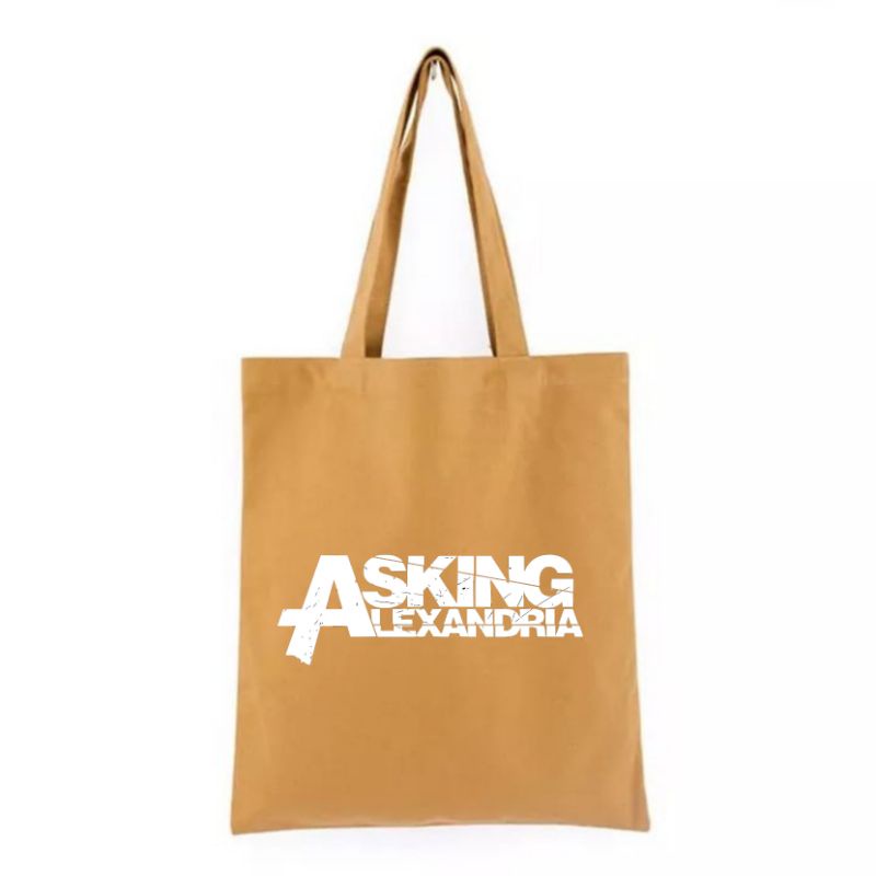 Tote Bag Totebag Tas Kanvas Pakai Resleting ASKING ALEXANDRIA murah/ Totebag Tas Sekolah Kuliah Terbaru