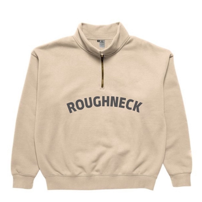 SWEATER HALF ZIP ROUGHNECK SIG CURVE BLACK (UNISEX ) / SWEATSHIRT ZIPPER PREMIUM