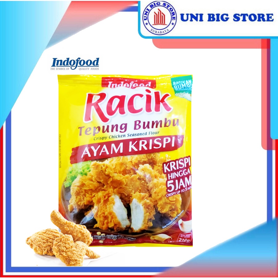 

Indofood Racik Tepung Bumbu Ayam Krispi 210 gr