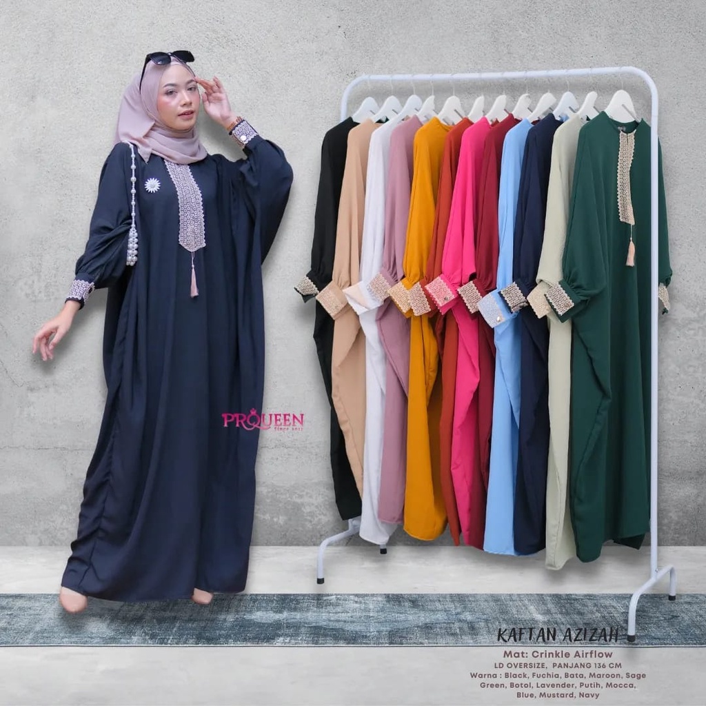 Kaftan  Mewah Jumbo - Kaftan Azizah - Dress Muslim wanita