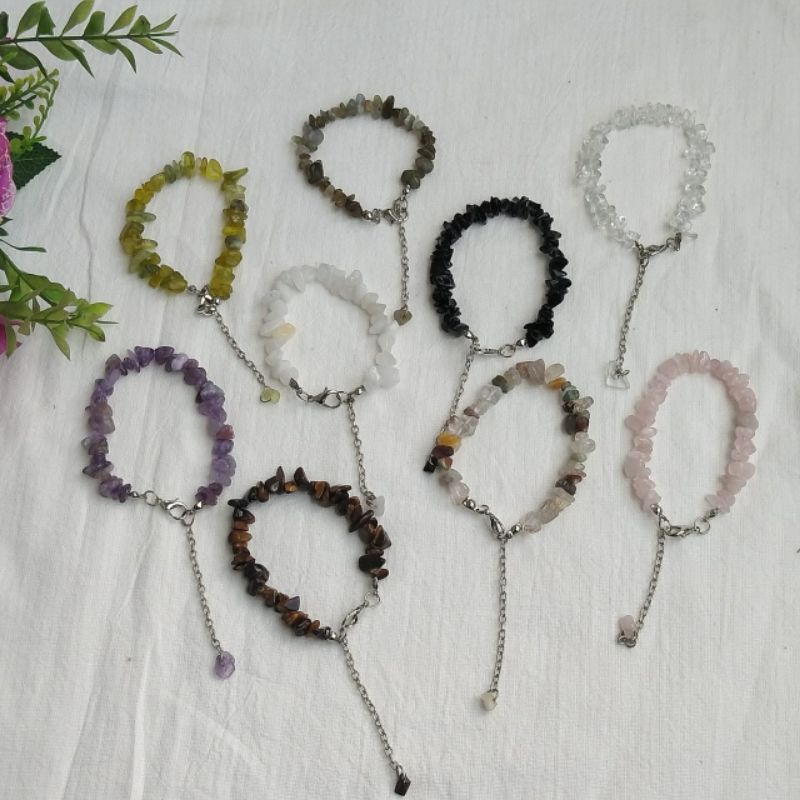 Stone Bracelet / Gelang Fashion/ Gelang Batu kerikil Pecah / Gelang Batu Etnik