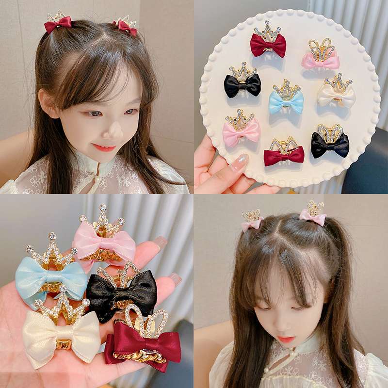 (Hello Girl)F184  1 Pcs Jepitan Rambut Mini Anak Motif Mahkota  Import