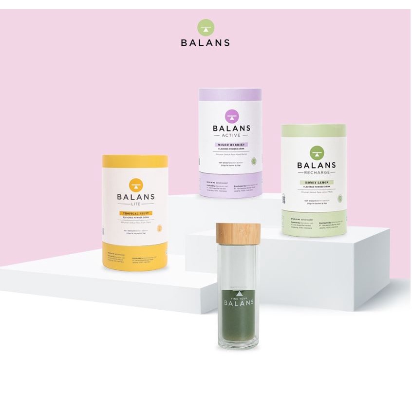 

BALANS BUNDLING Fiber & Probiotics Drink 3 Variant : ACTIVE - RECHARGE - LITE, FREE Exclusive Tumbler