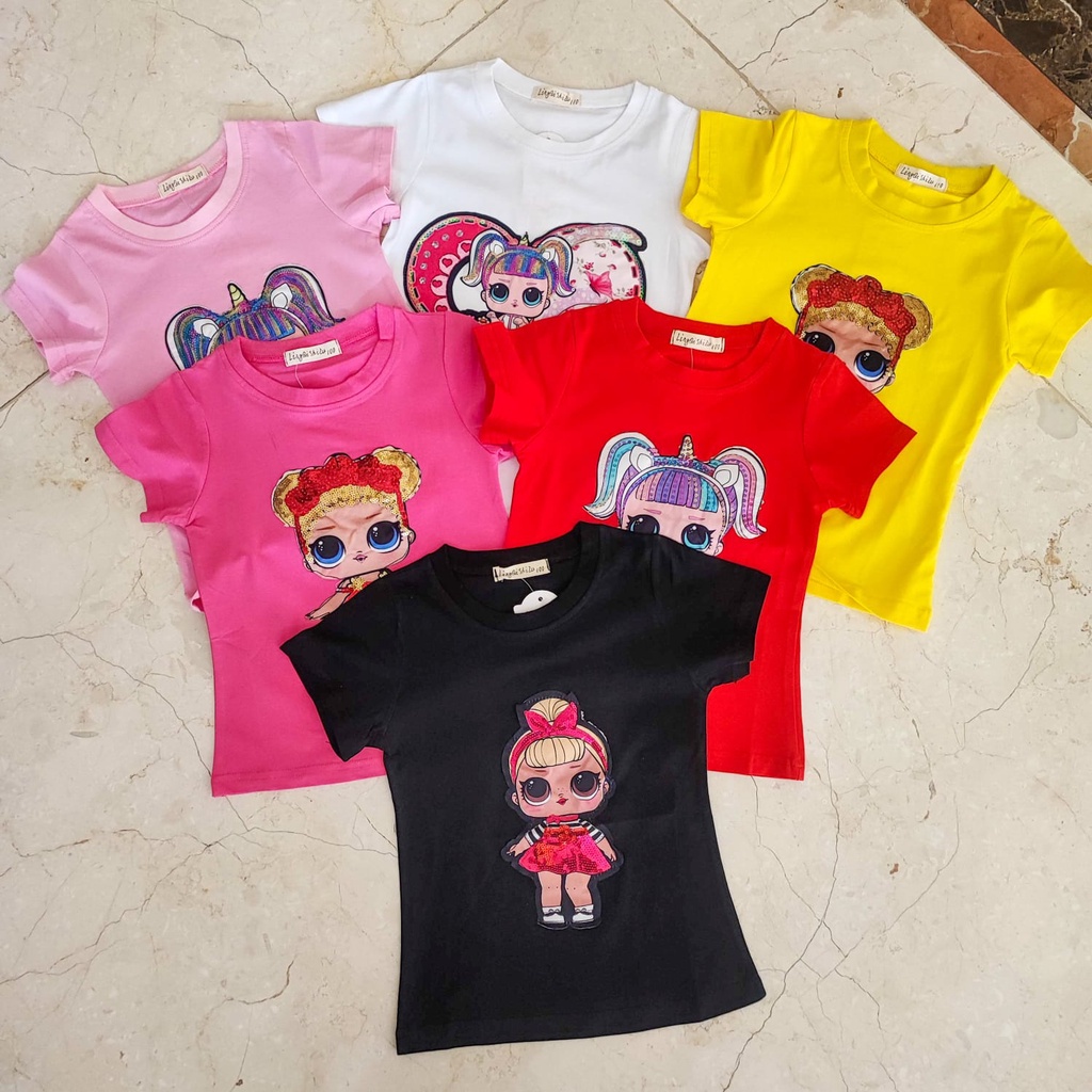 KAOS ANAK KARAKTER IMPORT BAJU SANTAI ANAK PEREMPUAN IMPOR MOTIF LUCU MURAH