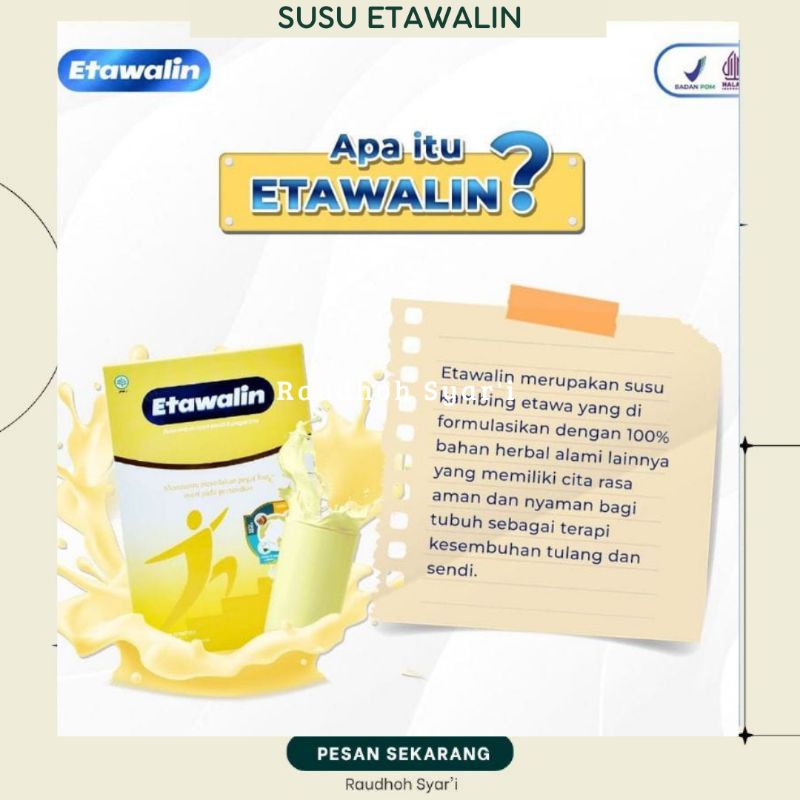 

ETAWALIN ORIGINAL - SUSU BUBUK KAMBING ETAWA ATASI NYERI SENDI, ASAM URAT
