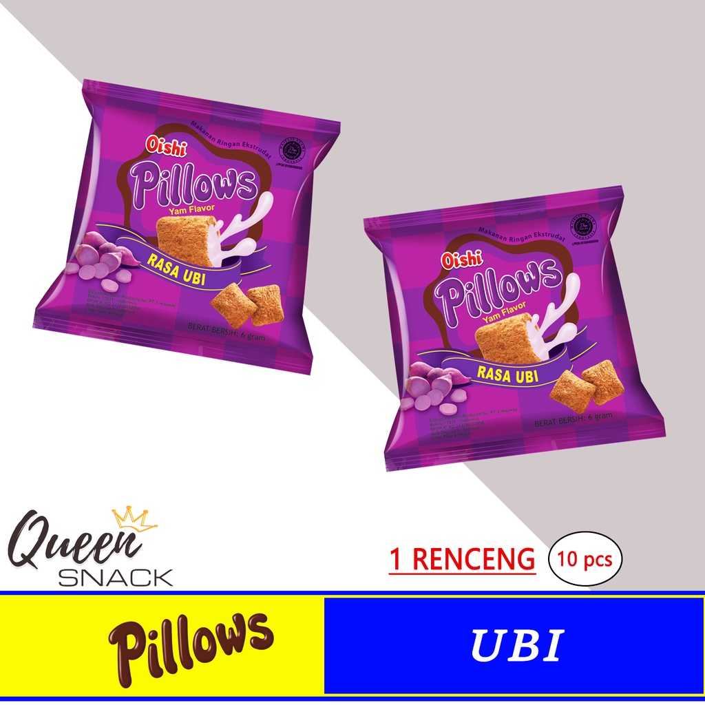 

Snack Oishi Pillows Kemasan Bantal Satu Renceng Isi 10pcs