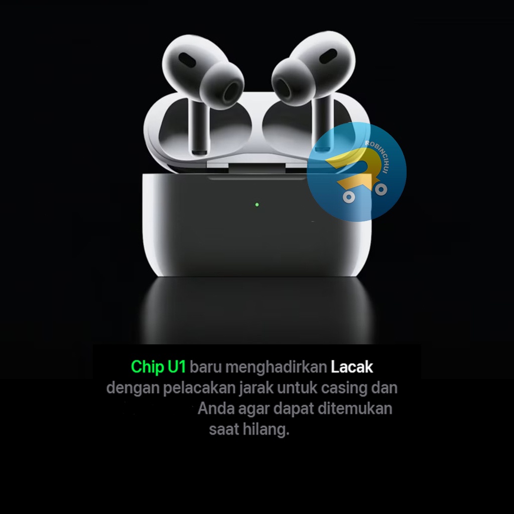 R-Pods PRO 2nd Generation 2023 (Generasi ke dua) Wireless Charging + Final Upgrade + IMEI/ SERIAL NUMBER VALID + NOISE CANCELLING - Headset IPH 7, 8, X, XR, XSMAX, 11, 12, 13, 14 - Earphone IPH - Handsfree IPH - Earbuds IPH