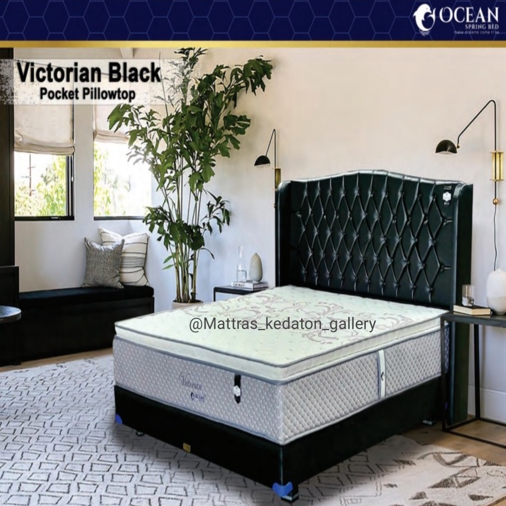 Ocean Springbed Victorian pocket pillowtop - Kasur Springbed Matras Full Set original