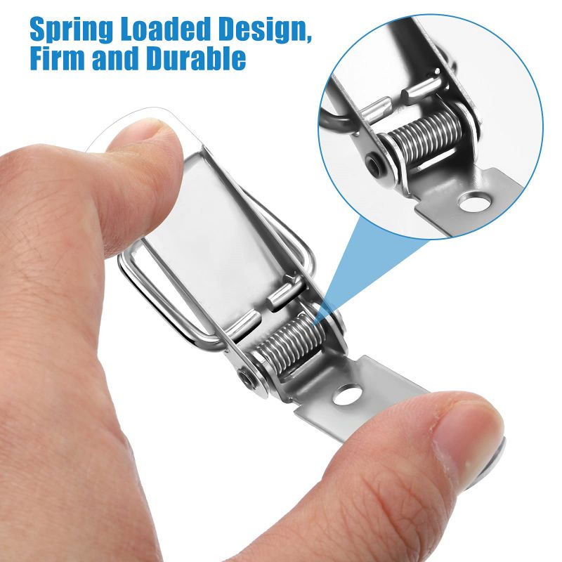 6pcs Spring Lock Klip 72mm Kancing Kunci Spring Loaded Toggle Latch Catch Hasp Toggle Latch Hasp Spring