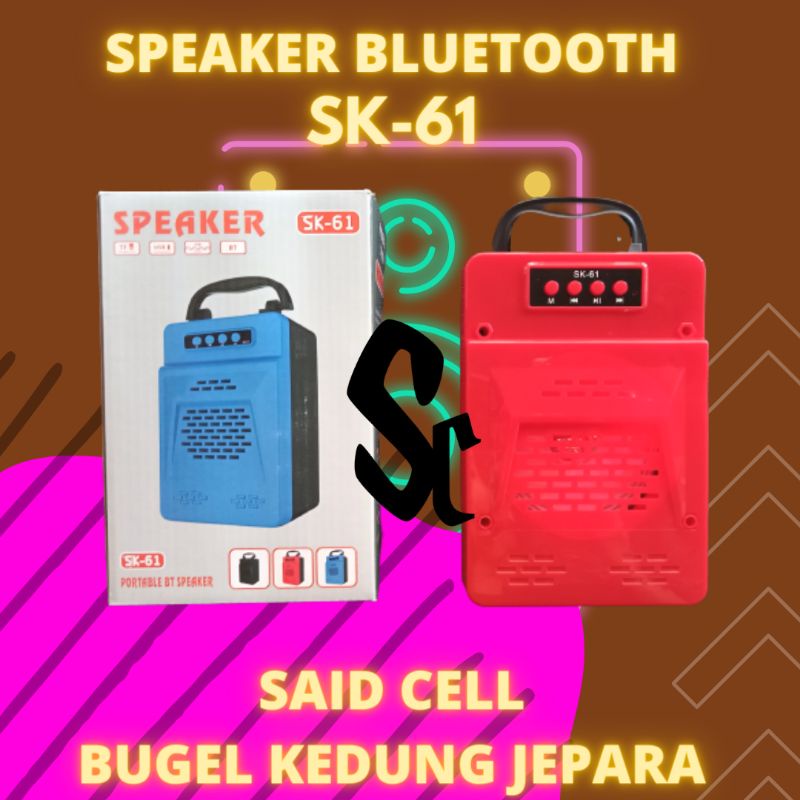SPEAKER BLUETOOTH MURAH SK-61 | DENGAN MIC