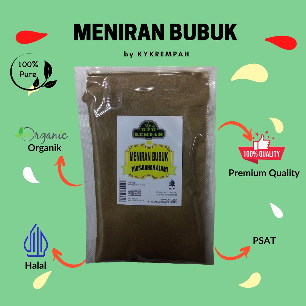 

Meniran Bubuk [100 gram], Tanpa Campuran