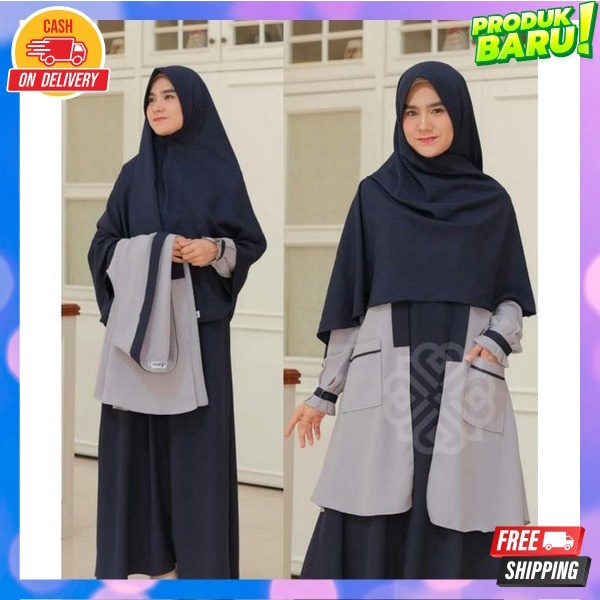 Gamis Kombinasi Games Cewek Kekinian Gamis Wanita Premium Terlaris Bsju Maxy Jelita Dotty Baju Gamis