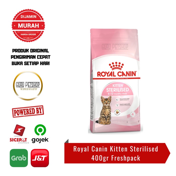 Royal Canin Kitten Sterilised 400g Freshpak Makanan Anak Kucing Steril