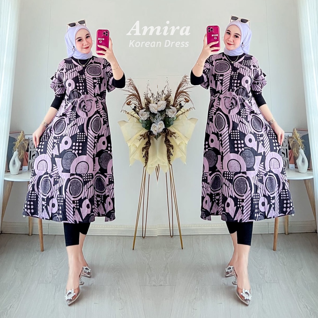 DASTER KEKINIAN SERUT AMIRA DRESS RAYON BUSUI