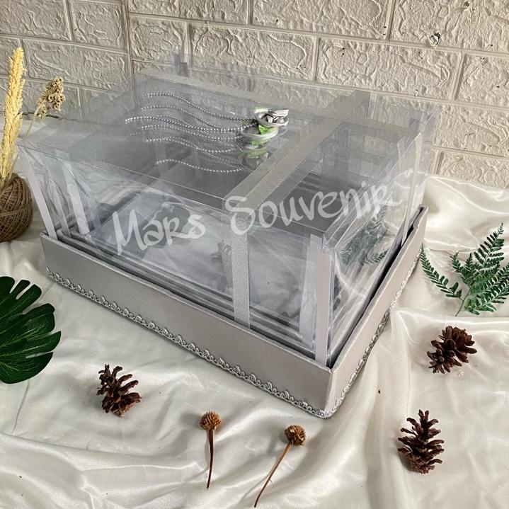 

FEB413 Box Kotak Seserahan Mika Pita 1 Set Isi 4 Box |||