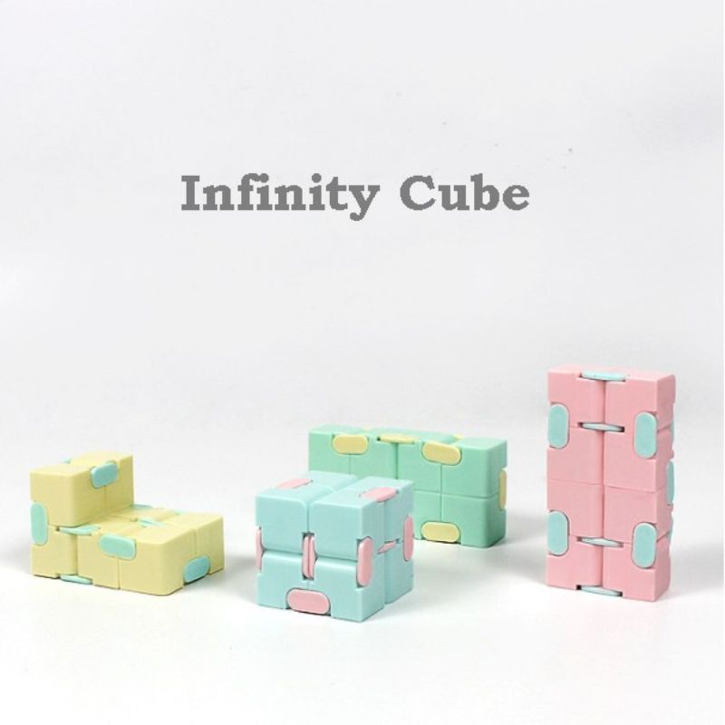 mainan anak fidget infinity cube/magic cube warna permen/mainan penghilang stres/magic cube murah