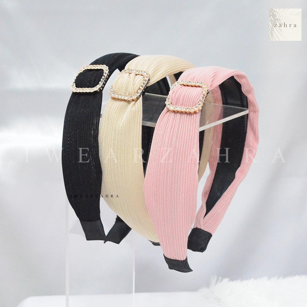 [ BUY 3 GET 1 ] BANDO PLISKET MUTIARA - Pearl Headband Fashionable Korea Wanita Aksesoris Fashion Rambut Murah