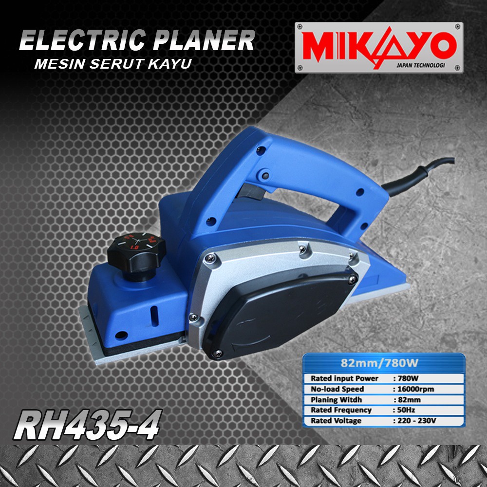 PROMO HARI INI BESOK HARGA NORMAL MIKAYO Mesin Serut Kayu 780 Watt Mesin Ketam Kayu MESIN SERUT KAYU RH 435-4 mesin ketam listrik Sahabat Power Tools