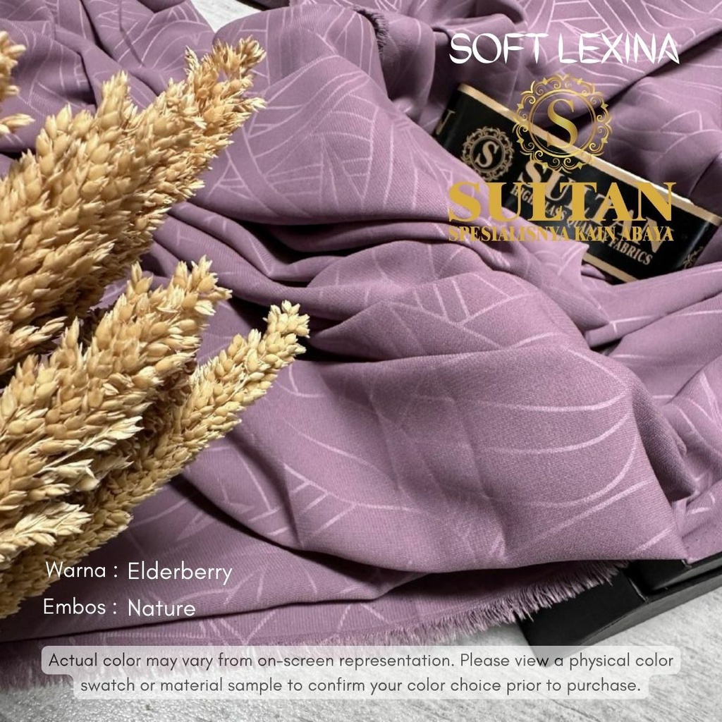 50CM EMBOS NATURE SOFT LEXINA ELDERBERRY KAIN ABAYA SULTAN (MEREK LAMA: SOFT LEXUS)