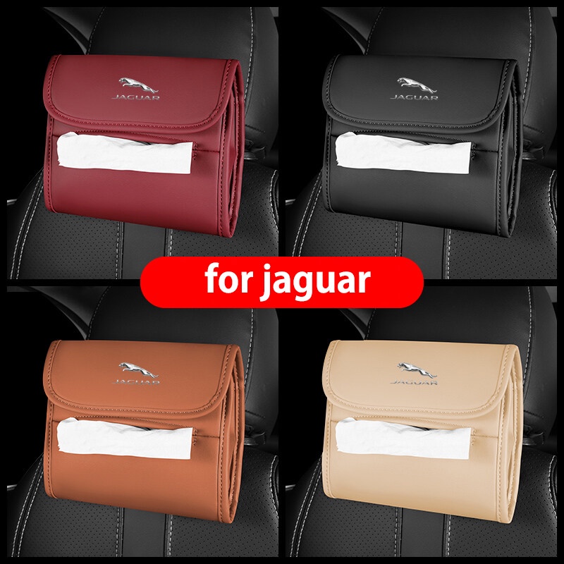 (NEW) Kotak Tisu Mobil Laci Kursi Gantung tissue box creative armrest box interior Untuk Jaguar logo XE XJ XJL XF C-X16 V12 Gitar F X Typ