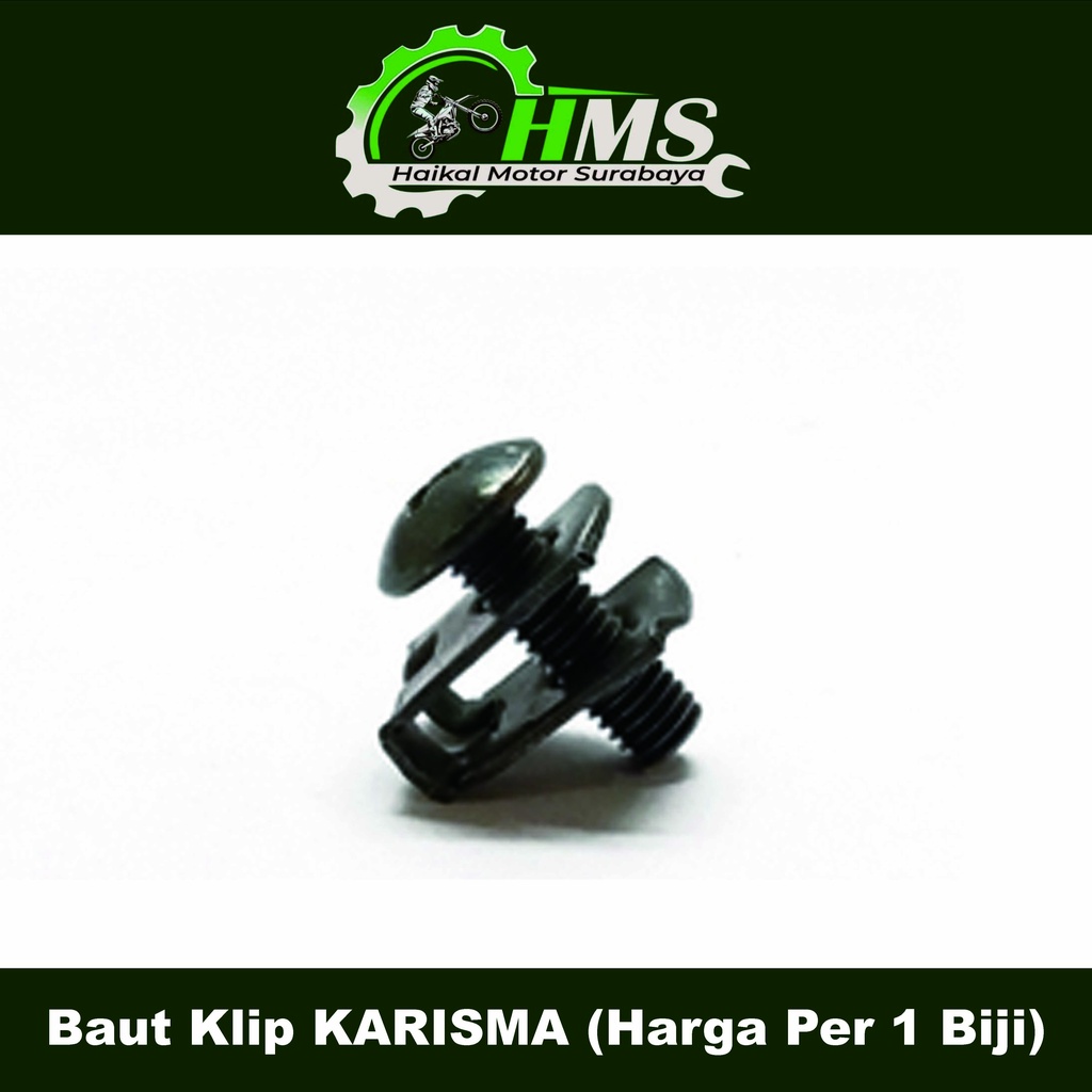 Baut Klip KARISMA (Harga Per 1 Biji) - Baud + Klem Totok / Batok HONDA KIRANA / SUPRA X 125