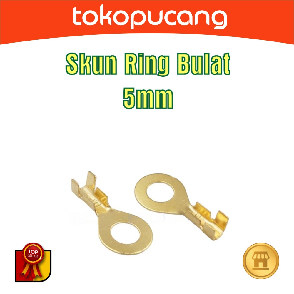 Skun kabel 5mm Ring Bulat Skun Kabel Motor Skun Aki Motor 5 mm