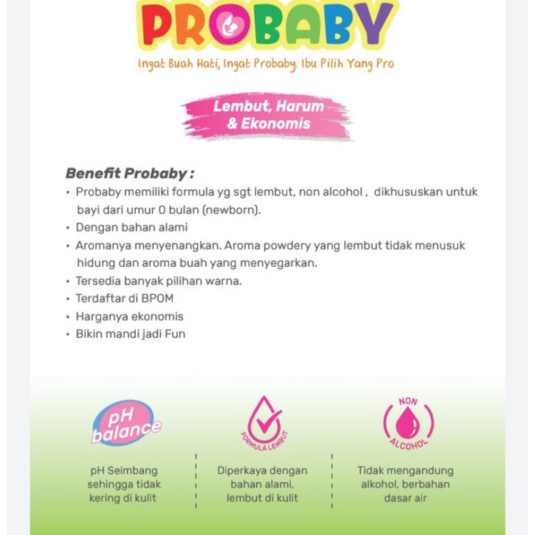 Sabun Shampo Bayi Pro Baby Probaby Baby Bath Sunny Shine Refil 230 ml