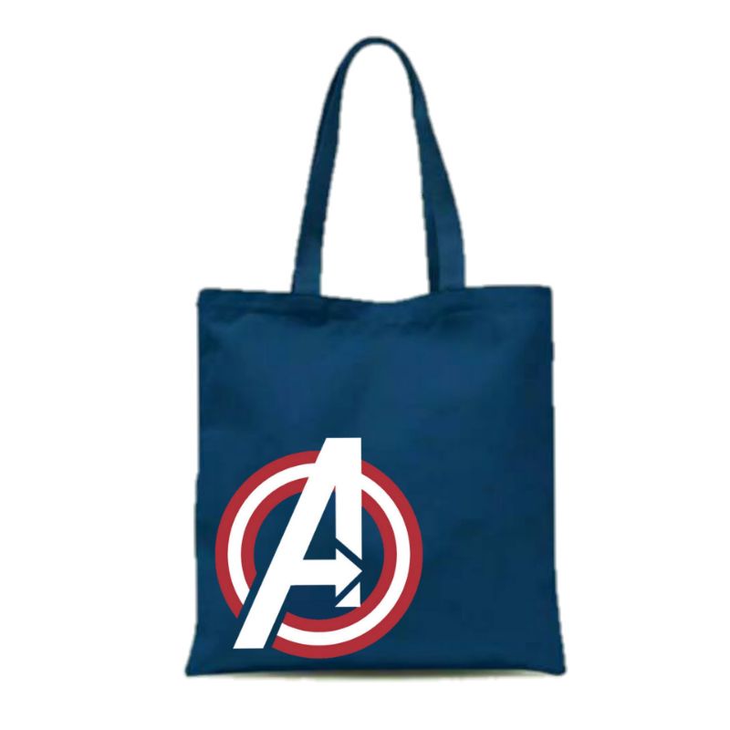 TOTE BAG KANVAS LOGO AVENGERS /TOTEBAG KANVAS PAKAI RESLETING /TOTEBAG /TOTEBAG WANITA /TOTE BAG TOTEBAG TAS KANVAS PRIA MURAH