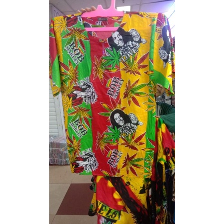 NEW UPDATE Baju Bali Bob Marley Corak Warna Random