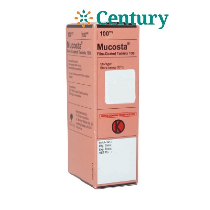 MUCOSTA 100 MG 1 BLISTER @ 10 TABLET SALUT SELAPUT