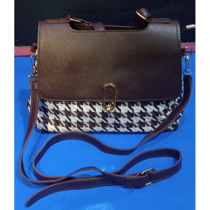 Tas Houndstooth Sling bag & Hand bag