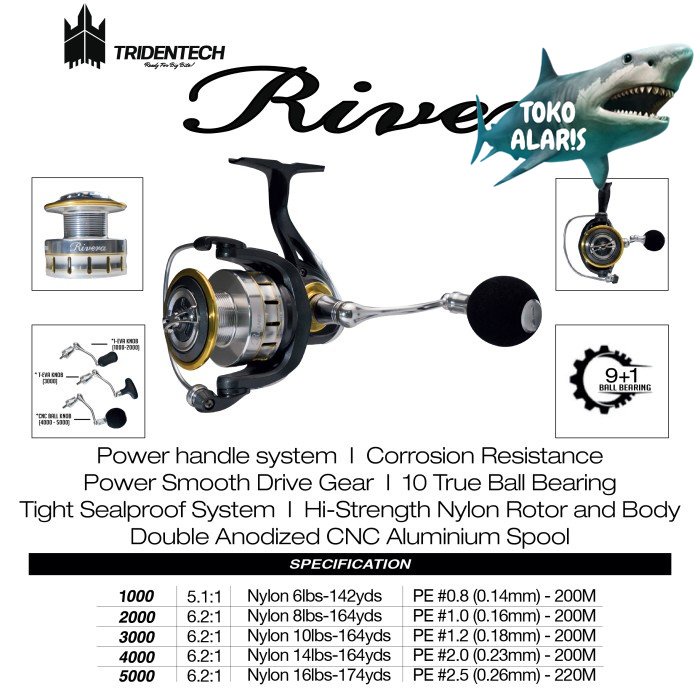 Reel Tridentech Rivera 21 - 1000