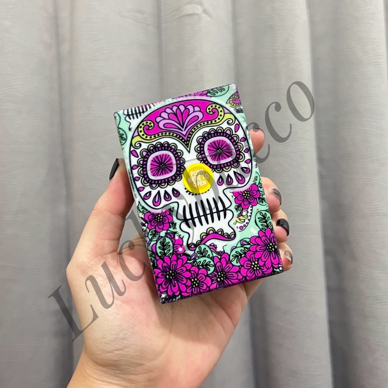 KOTAK BOX WADAH TEMPAT PENYIMPANAN AKRILIK ACRYLIC SKULL WARNA POLOS