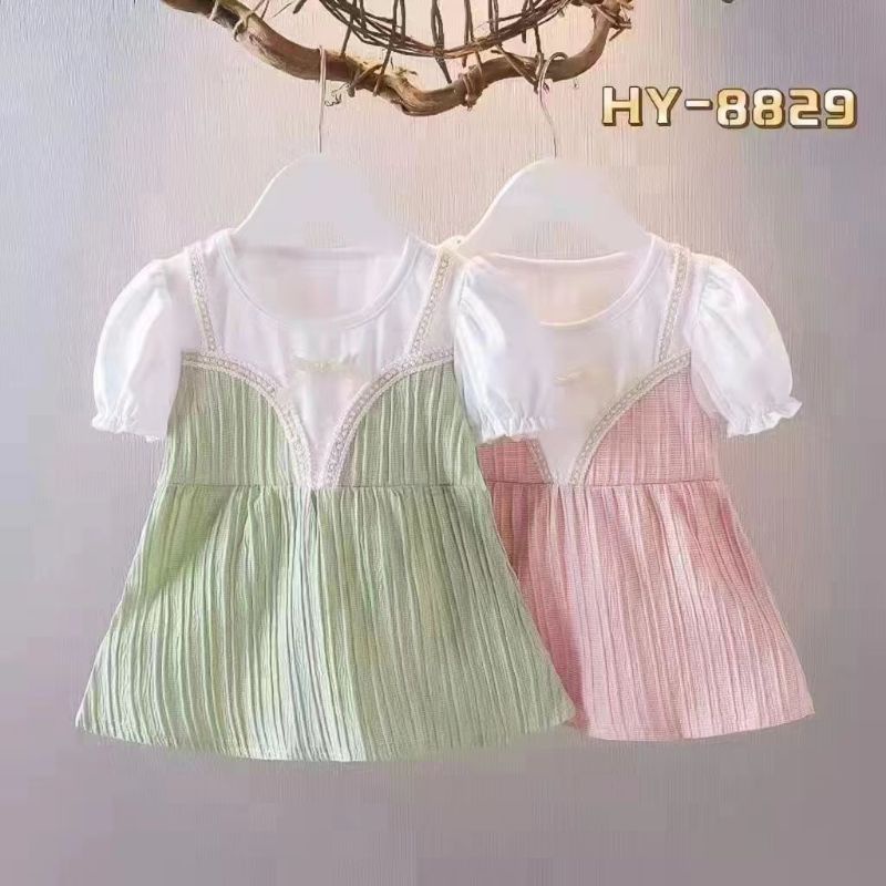 Dress Import List Gold Cantik