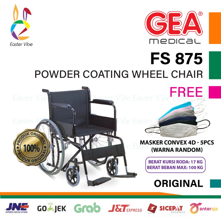 Kursi Roda GEA FS 875 - Wheelchair FS875 - Kursi Roda Standar